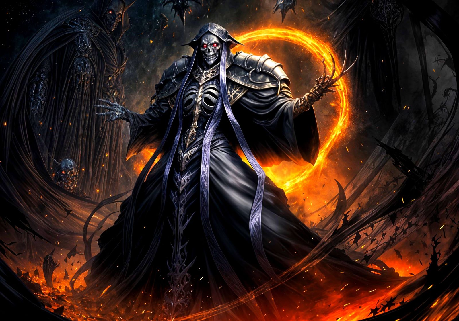 Grimdark Overlord Ainz Ooal Gown Casting Epic Magical Spell