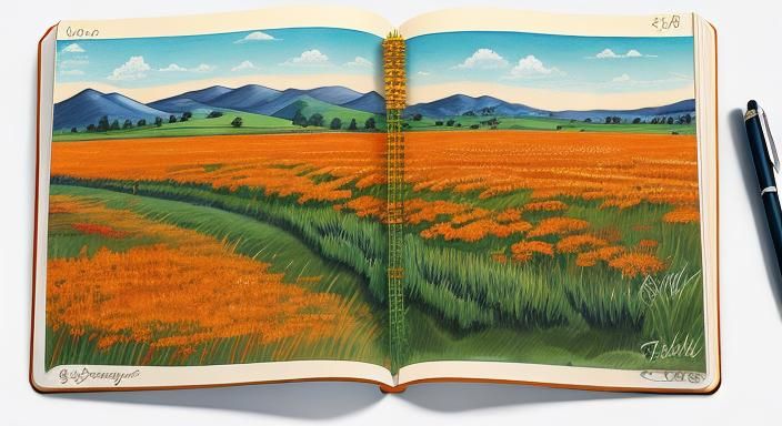 Gilded Doodle Art of Rural Prairie