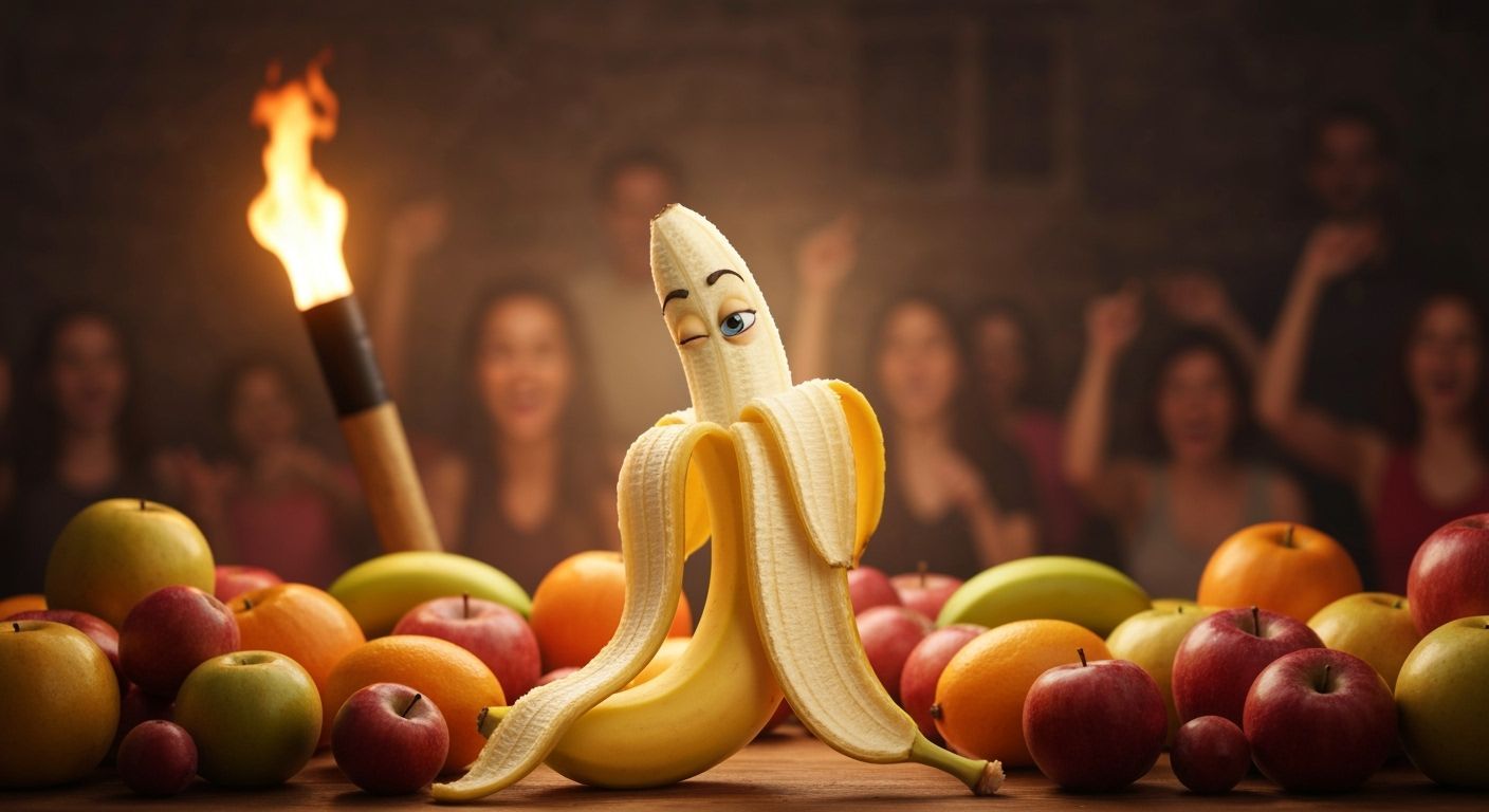 Seductive Banana Peeling Peel in 15th Century Castle Banquet