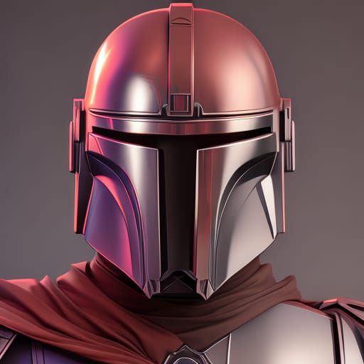 Dark Trooper Mandalorian Portrait in 8K Resolution
