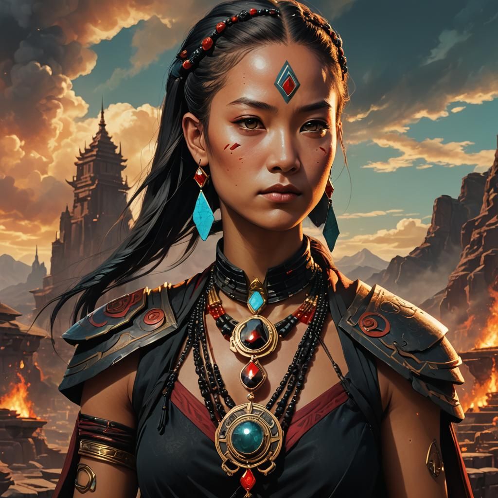 Fire Nation Noble in High Fantasy Style