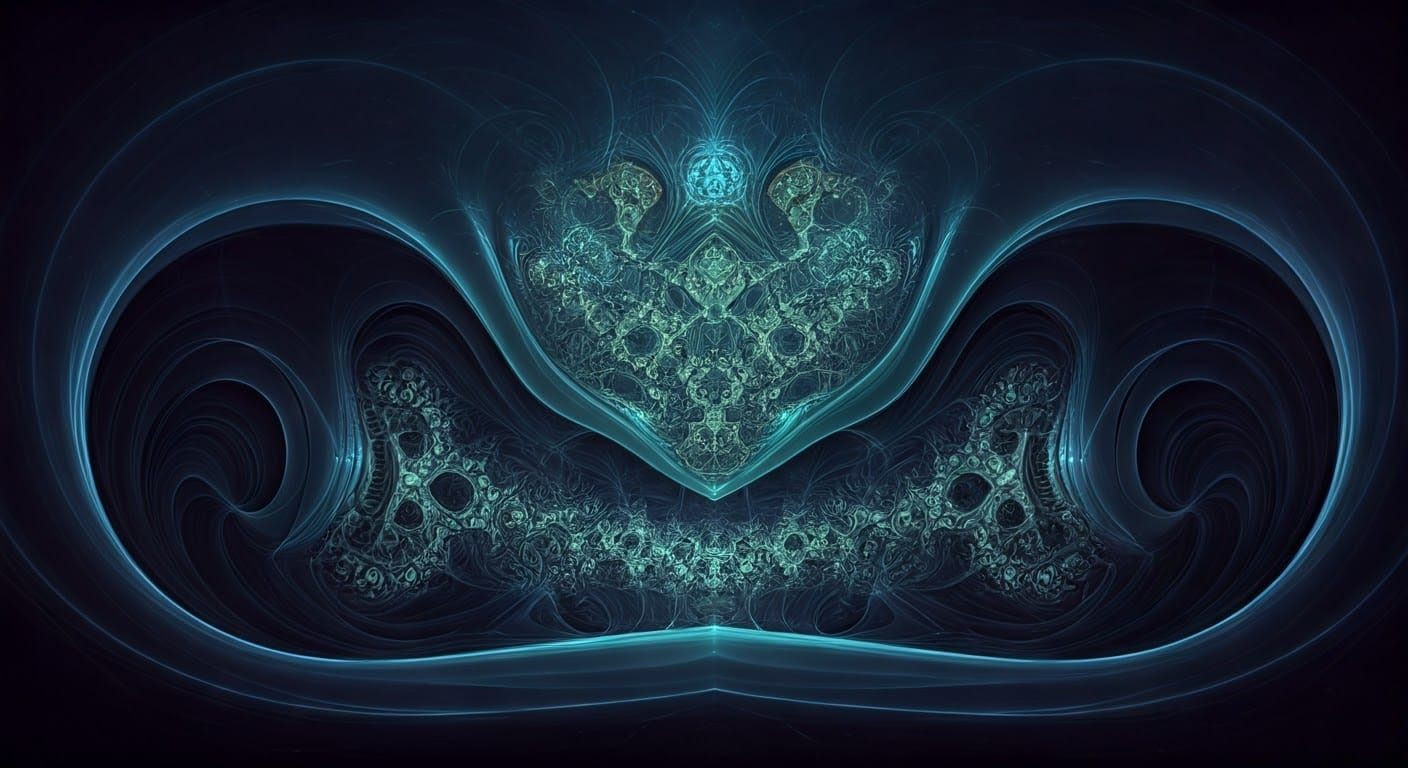 Ethereal Sacred Geometry in Glowing Organic Forms