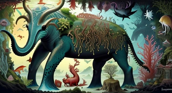 Vivid Hellscape Teeming with Biopunk Life