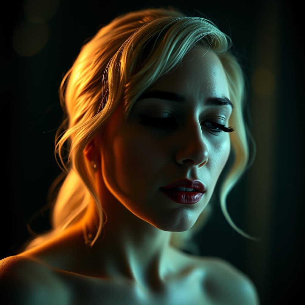 Lady Gaga in Intimate Contemplation