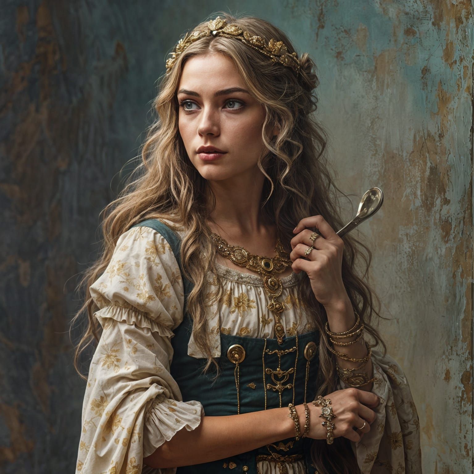 Cosmic Goddess in Infinite Tunnel