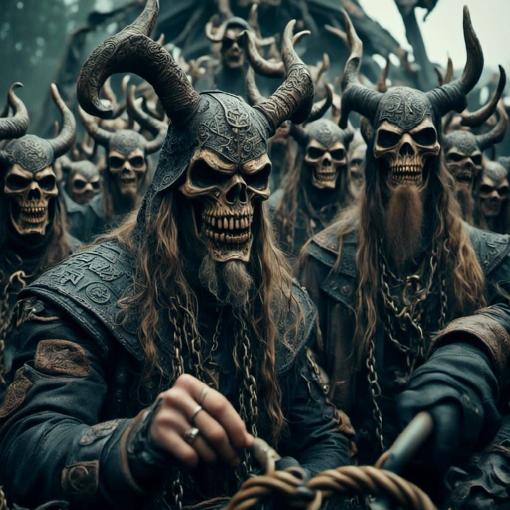 Hyperrealistic Viking Battleship on Stormy Seas