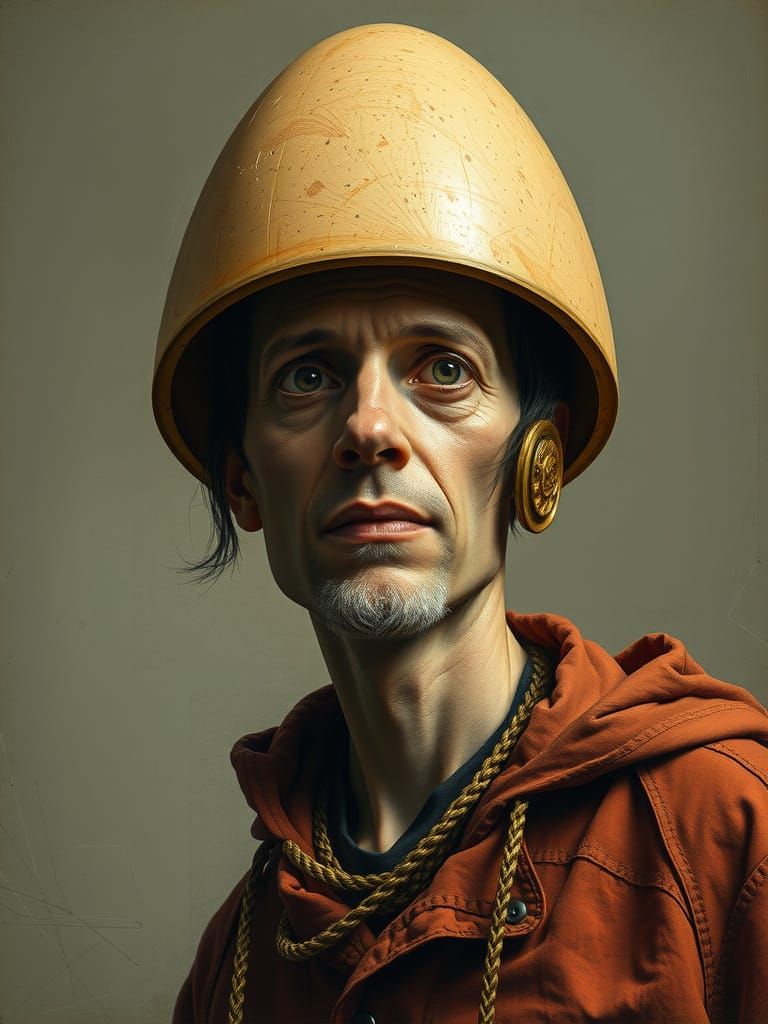 The Ovoid Gentleman in Egg-Shaped Headgear