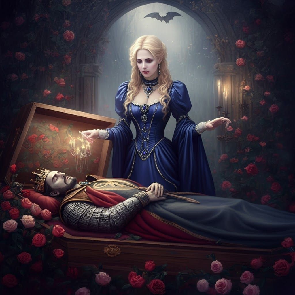sleeping vampire medieval king