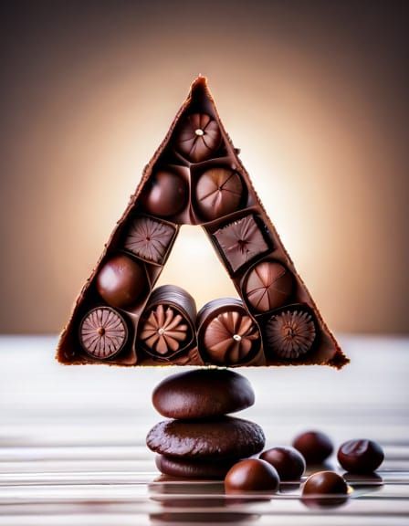 Perfect Chocolate Triangle in Professional Photography