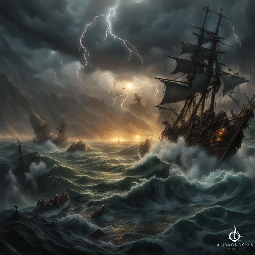 Stormy Dark Fantasy Sea Scene in Unreal Engine