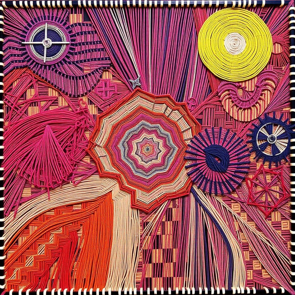 Psychedelic String Art Inspired by Sheila Hicks