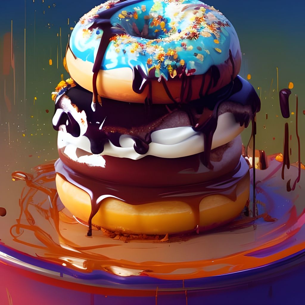 Delicious Donuts Portrait in Chibi Style