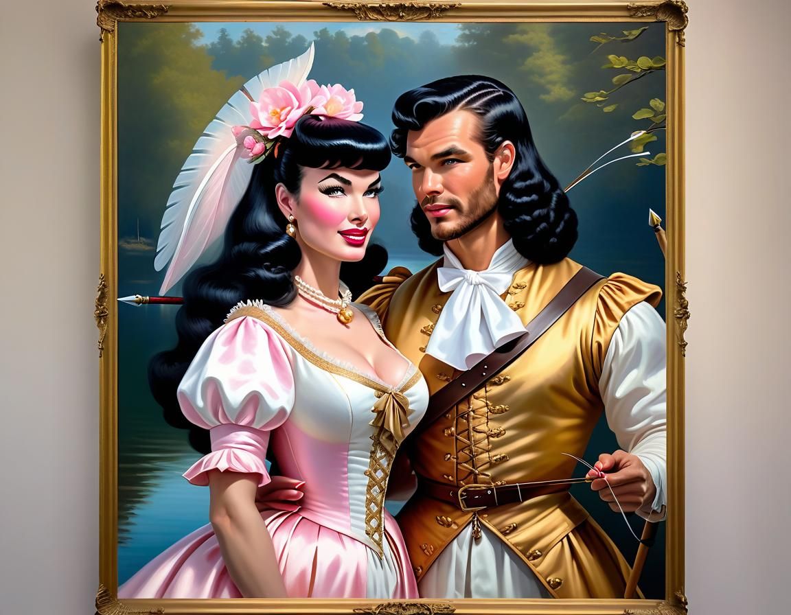 Gorgeous Betty Bombshell and her prince.