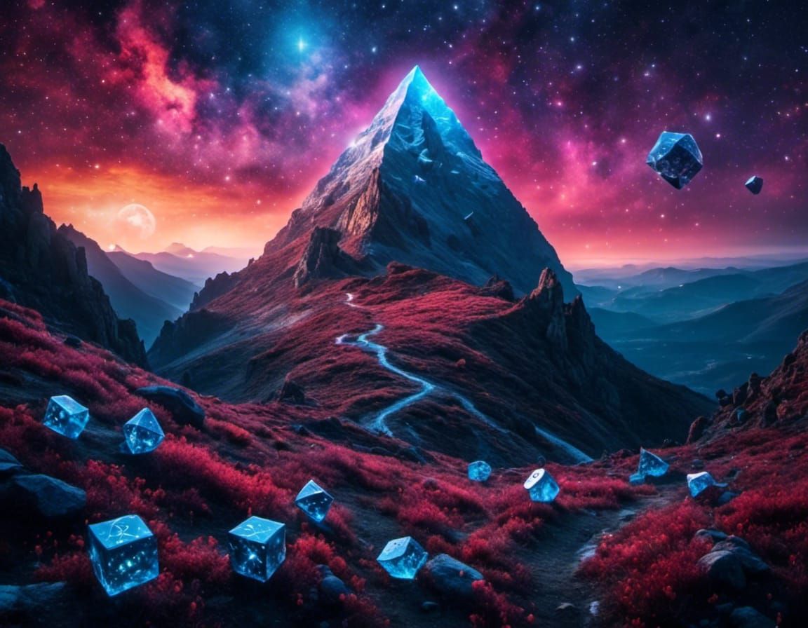 Epic Dice with Night Sparkle in Digital Painting