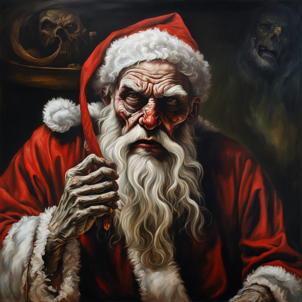 Zombie Santa Claus Portrait Masterpiece