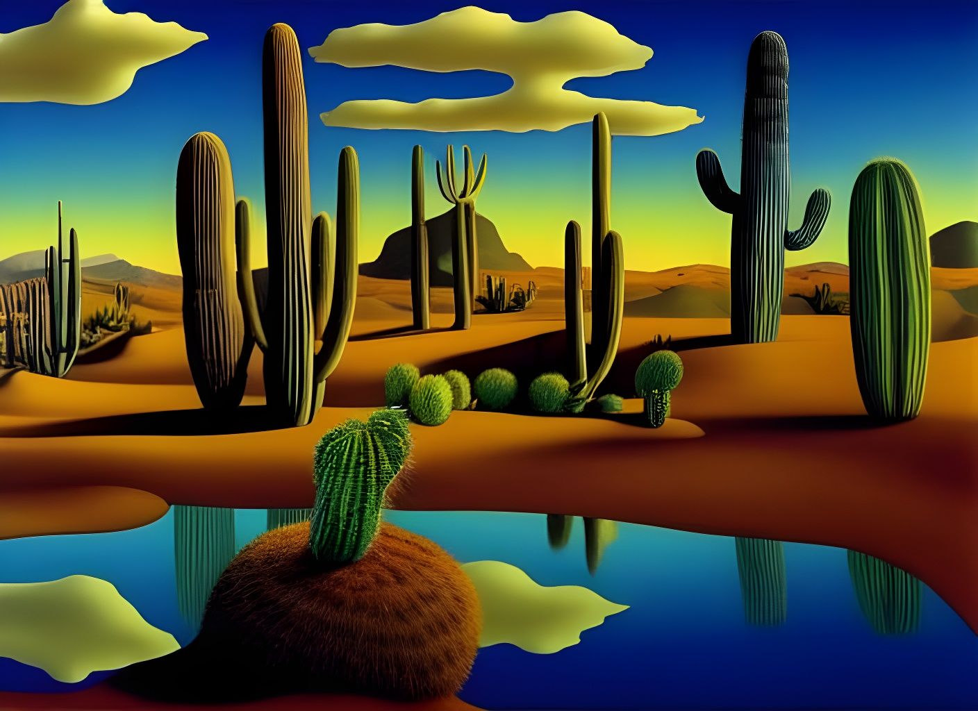 Surreal Alien Desert Landscape in Photographic Realism