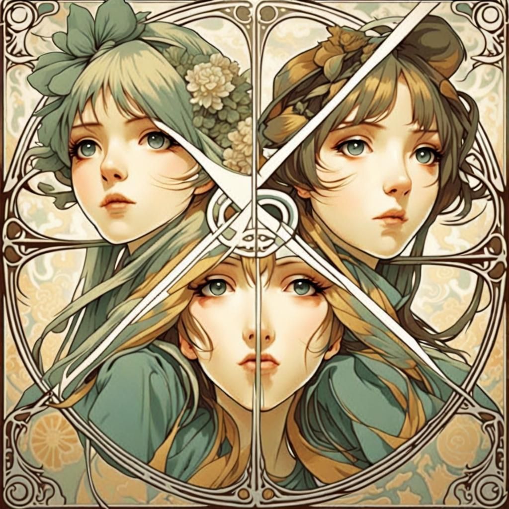 Reversible Faces: Optical Illusion in Anime Style