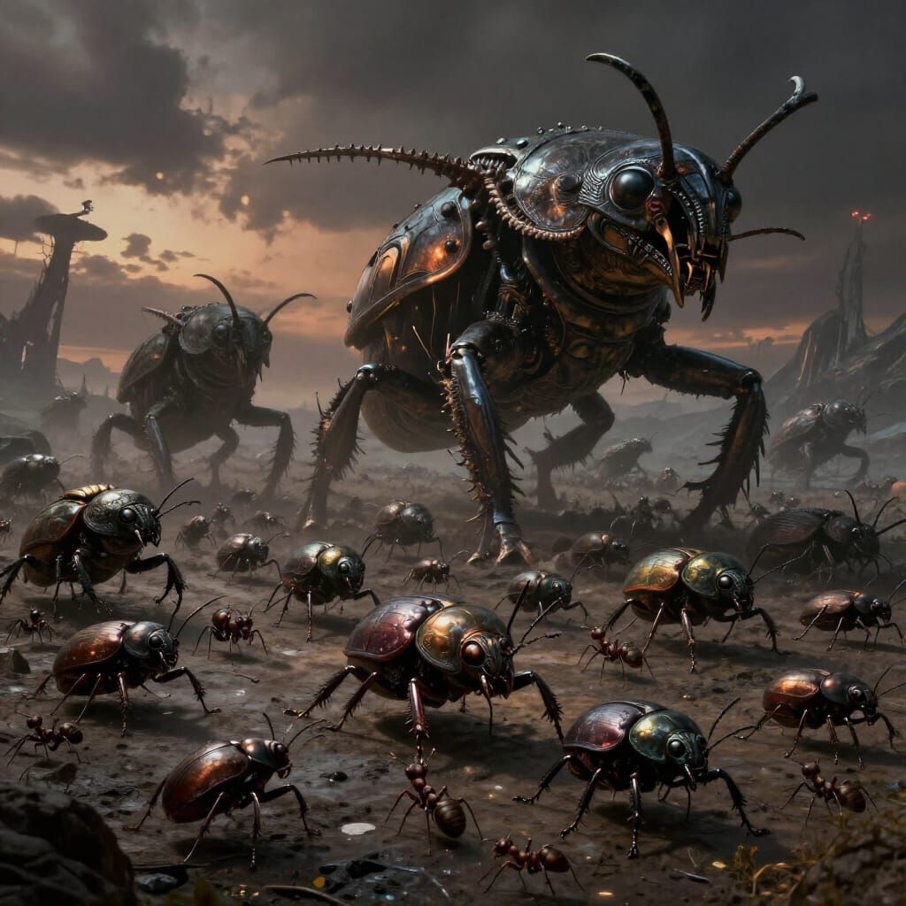 Colossal Insect Army on Alien World