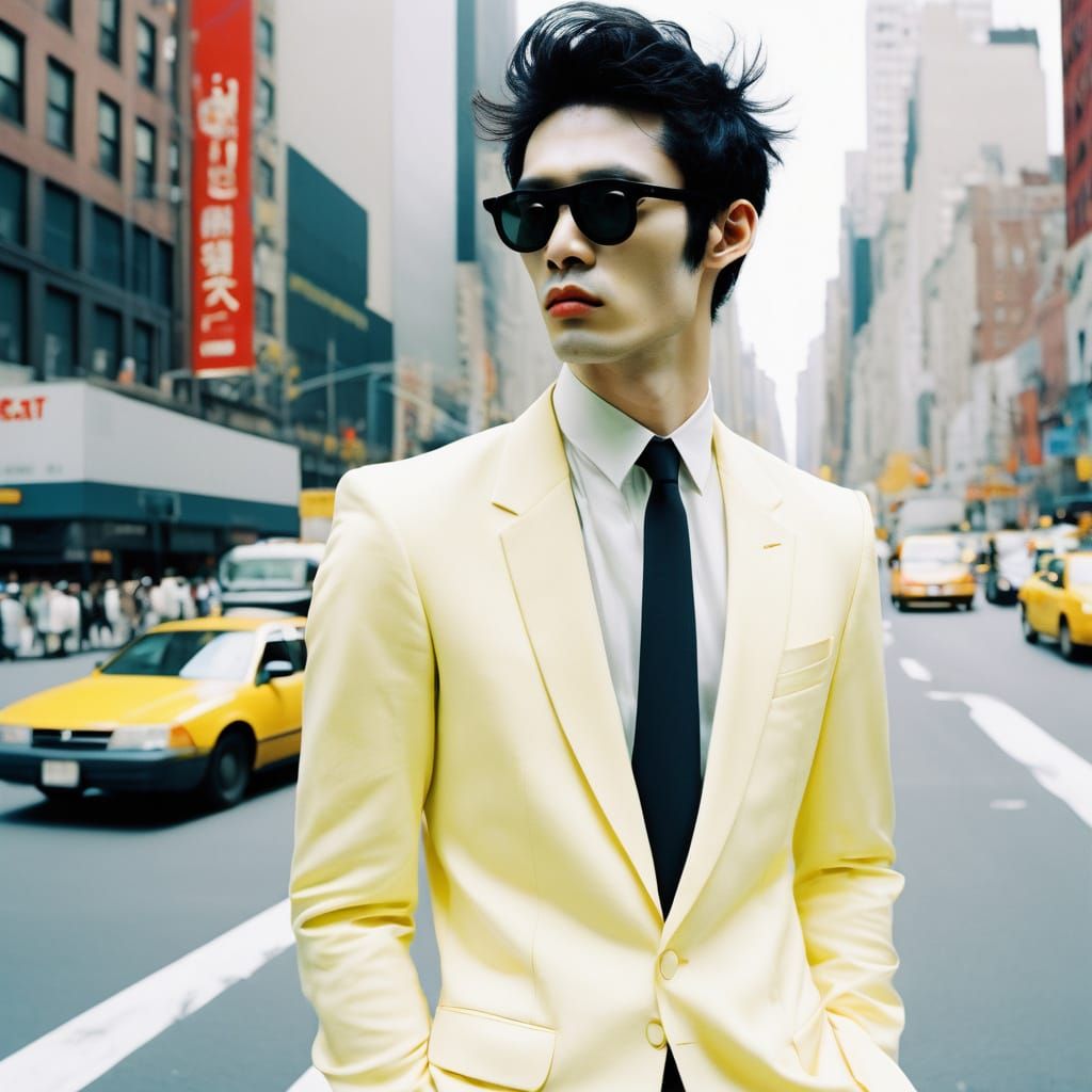 Vampire Model Poses in New York City