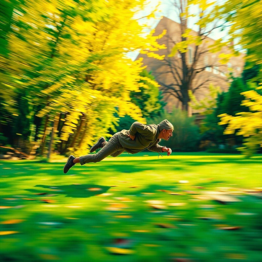 Human Centipede in Frenzied Sprint Amidst German Backyard