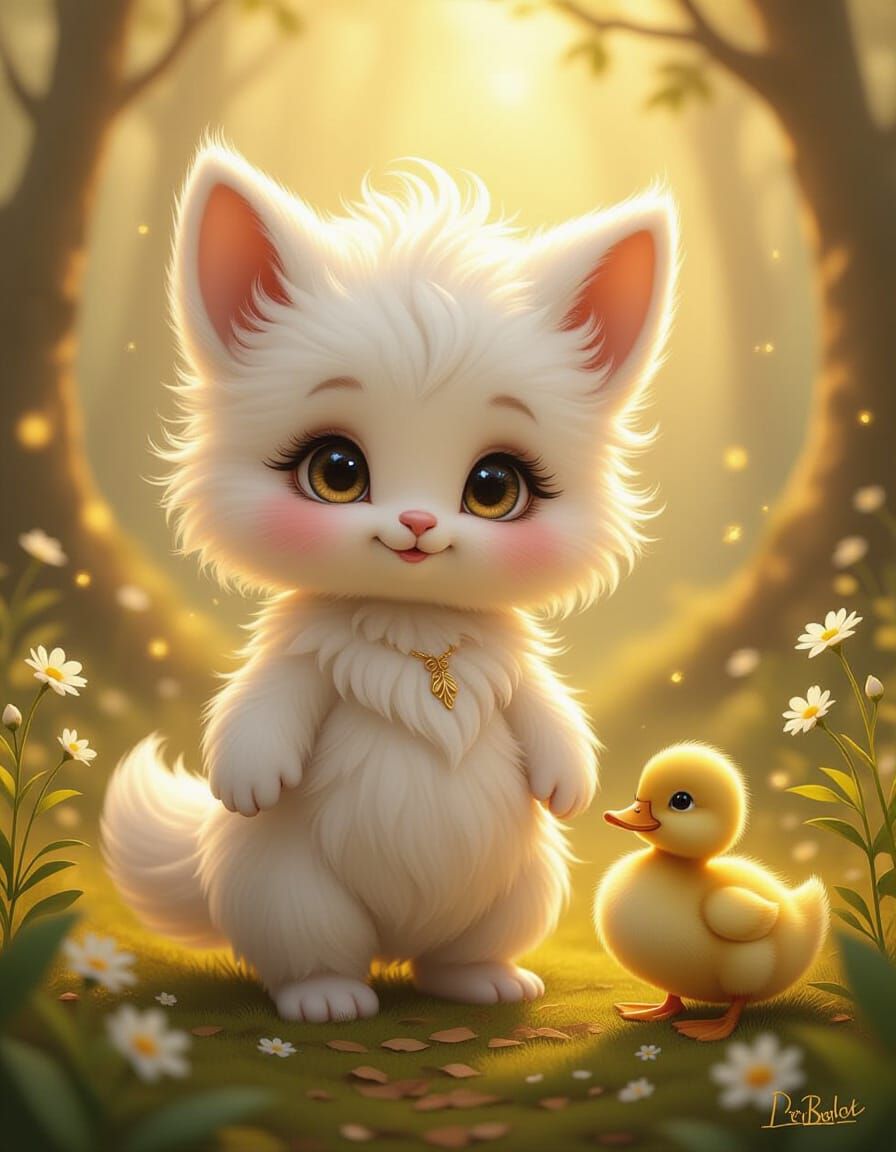 Cute Baby Isis in Enchanted Forest Art
