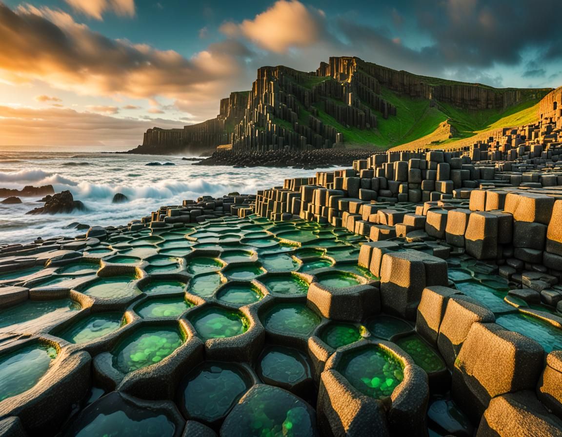 The Giant's Causeway made of emeralds