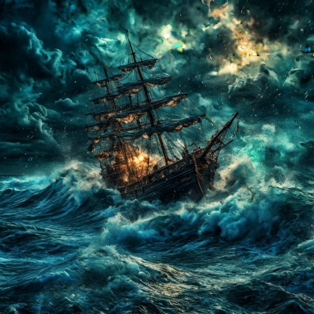 Violent Storm at Sea