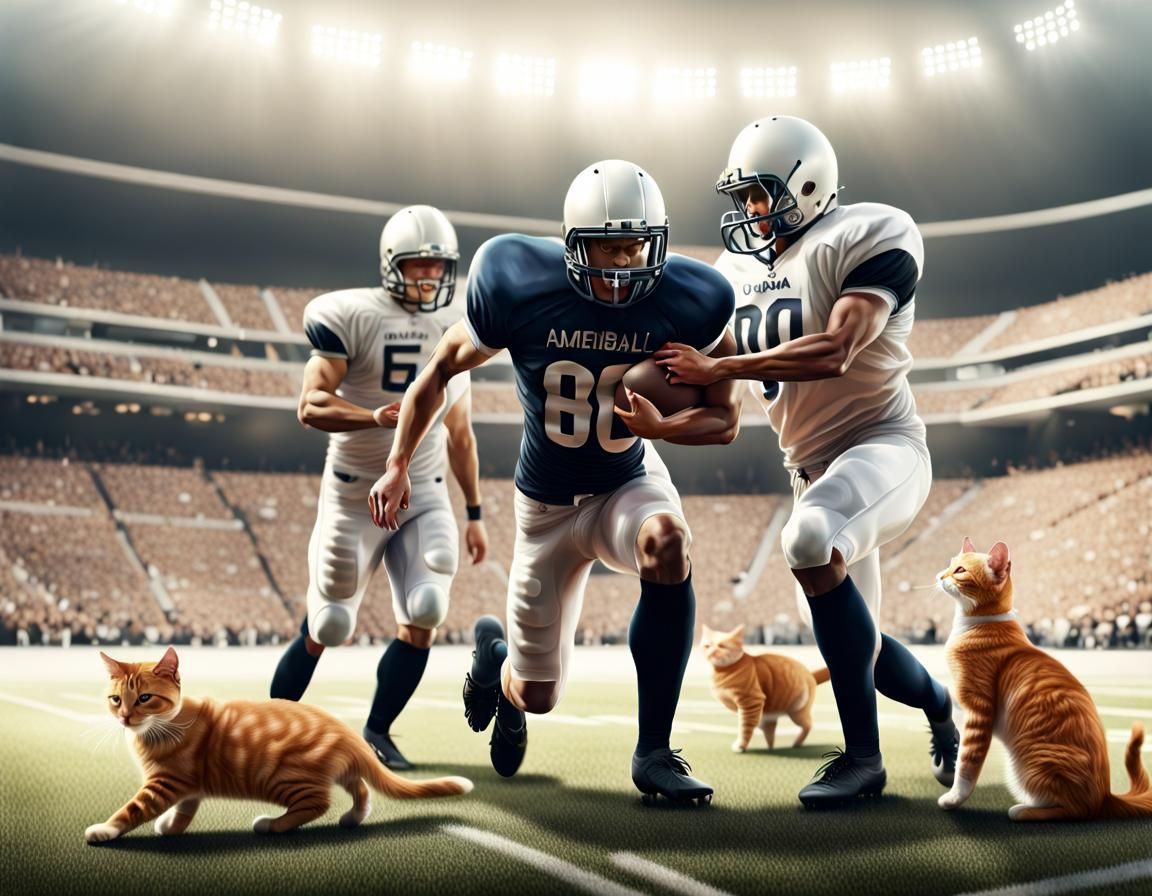 Cats on the Football Field