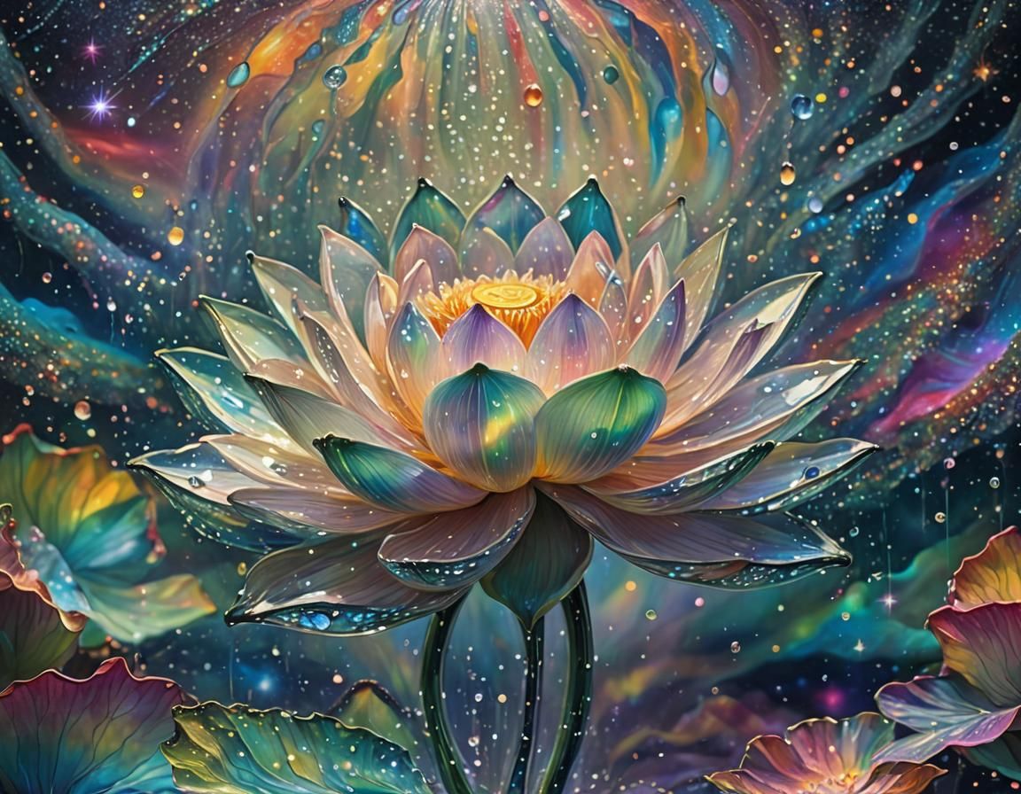 cosmic lotus flower