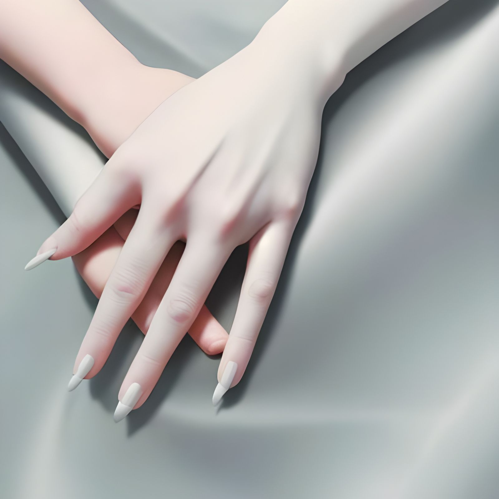 Pale Hand with Sharp Claws Close-Up