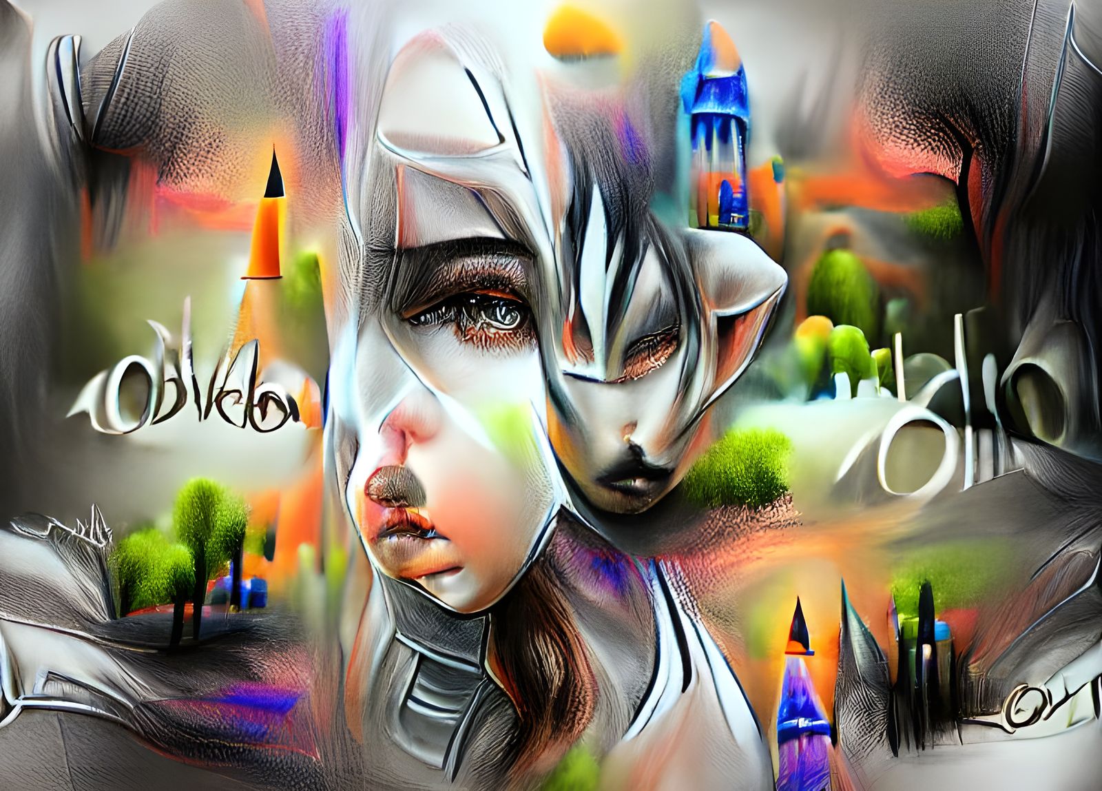 Colorful Abstract Art in 3D, 8K Resolution