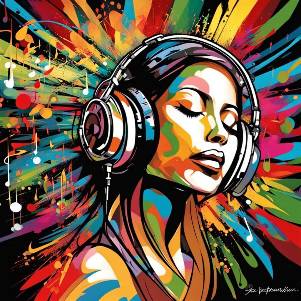 Energetic Graffiti Splash Art in Polychromatic Colors