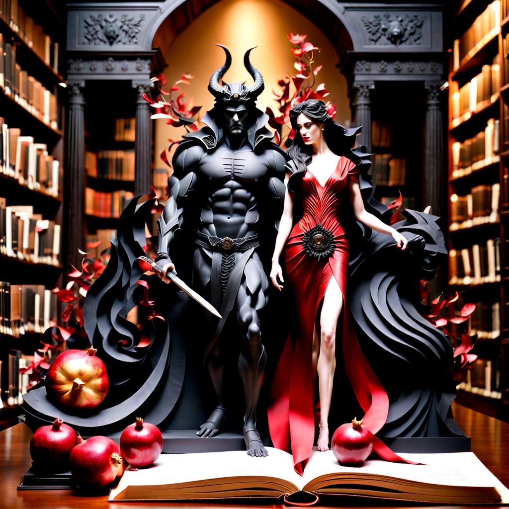 Hades and Persephone: Paper Art Masterpiece