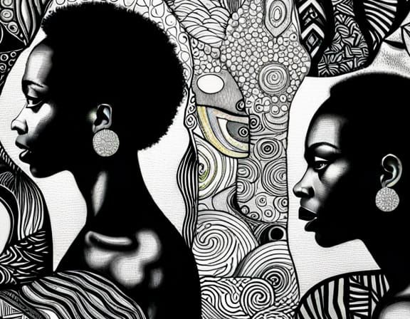 African Masks in Iridescent German Expressionist Collage