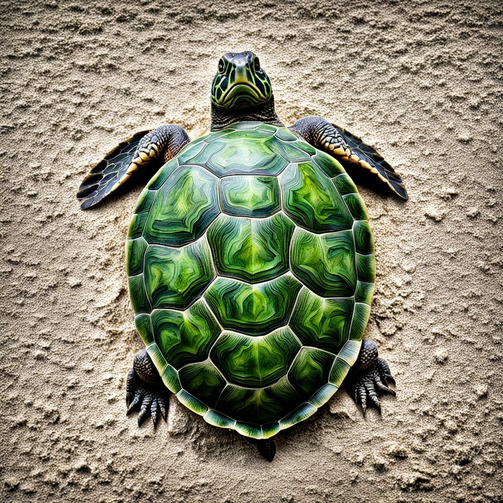 Empty Turtle Shell on Sand