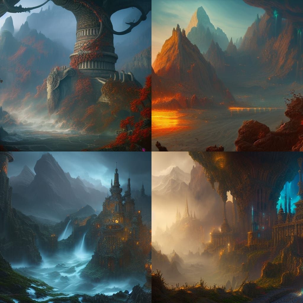 Fantastical Matte Painting in Deep Color