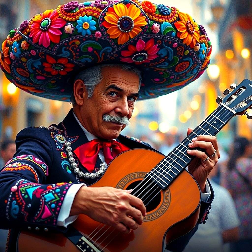 Charismatic Mariachi in Sombrero at Jalisco Festival