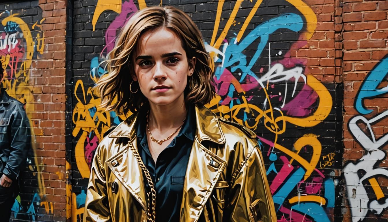 Hermione Granger as Gangsta Rapper in Graffiti Art
