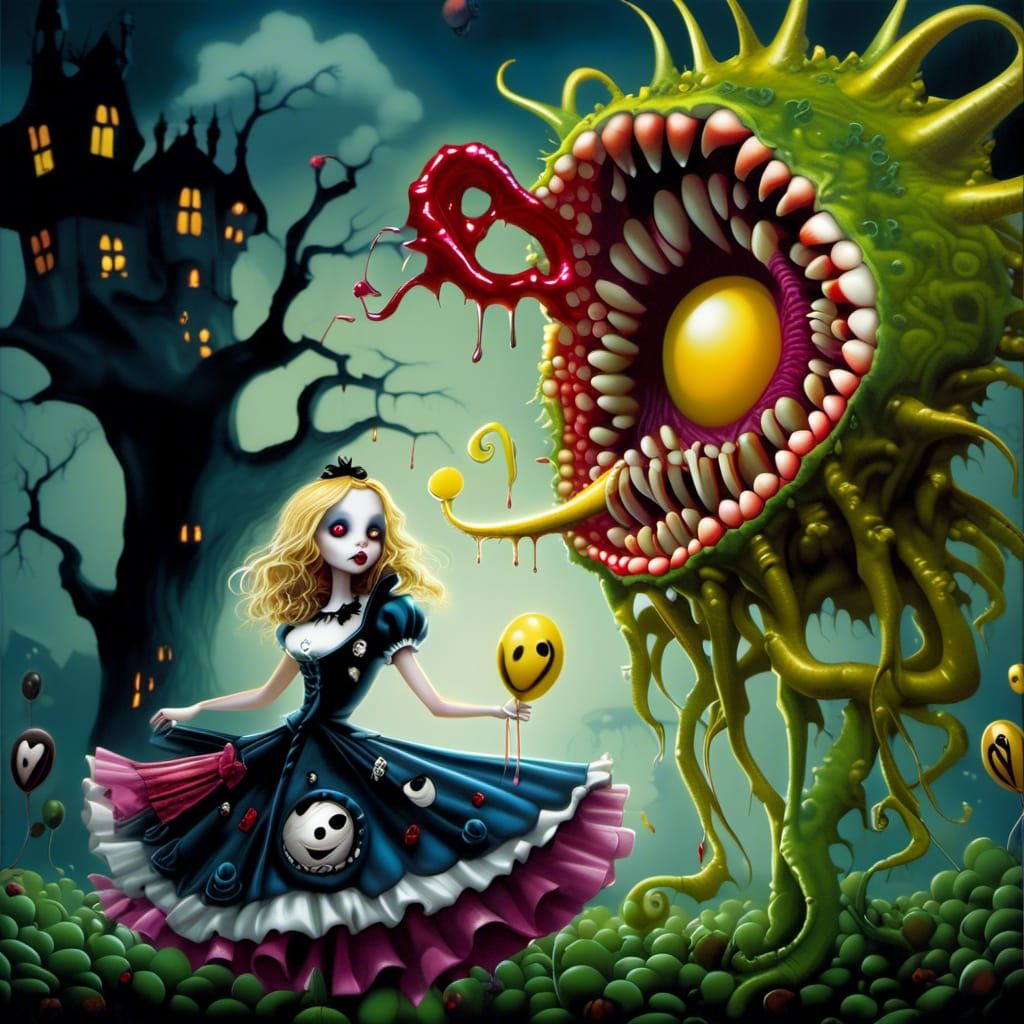 Alice in Zombieland in Tim Burton Style