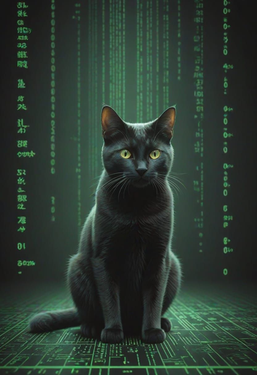 Cyberpunk Feline Avatar