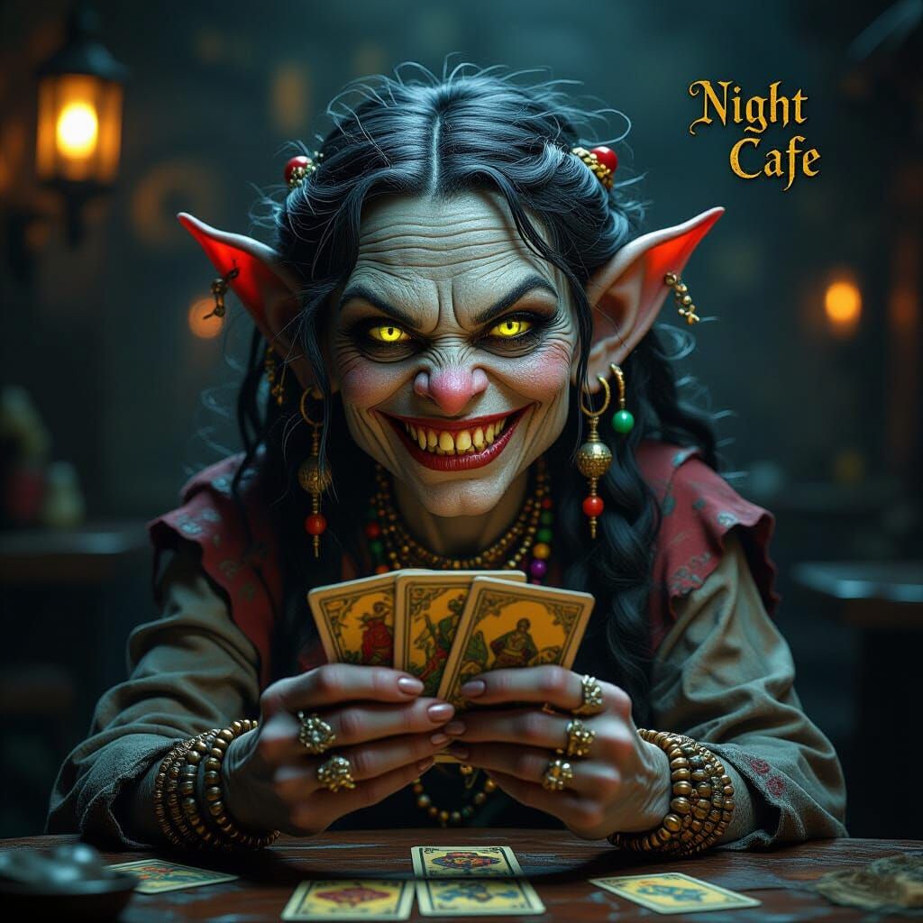 Grotesque Goblin Gypsy in a Dark Fantasy Style