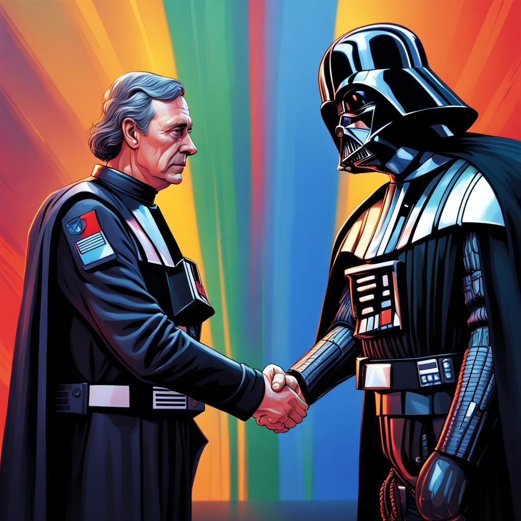 Data and Darth Vader Shake Hands: Hyperrealistic Art