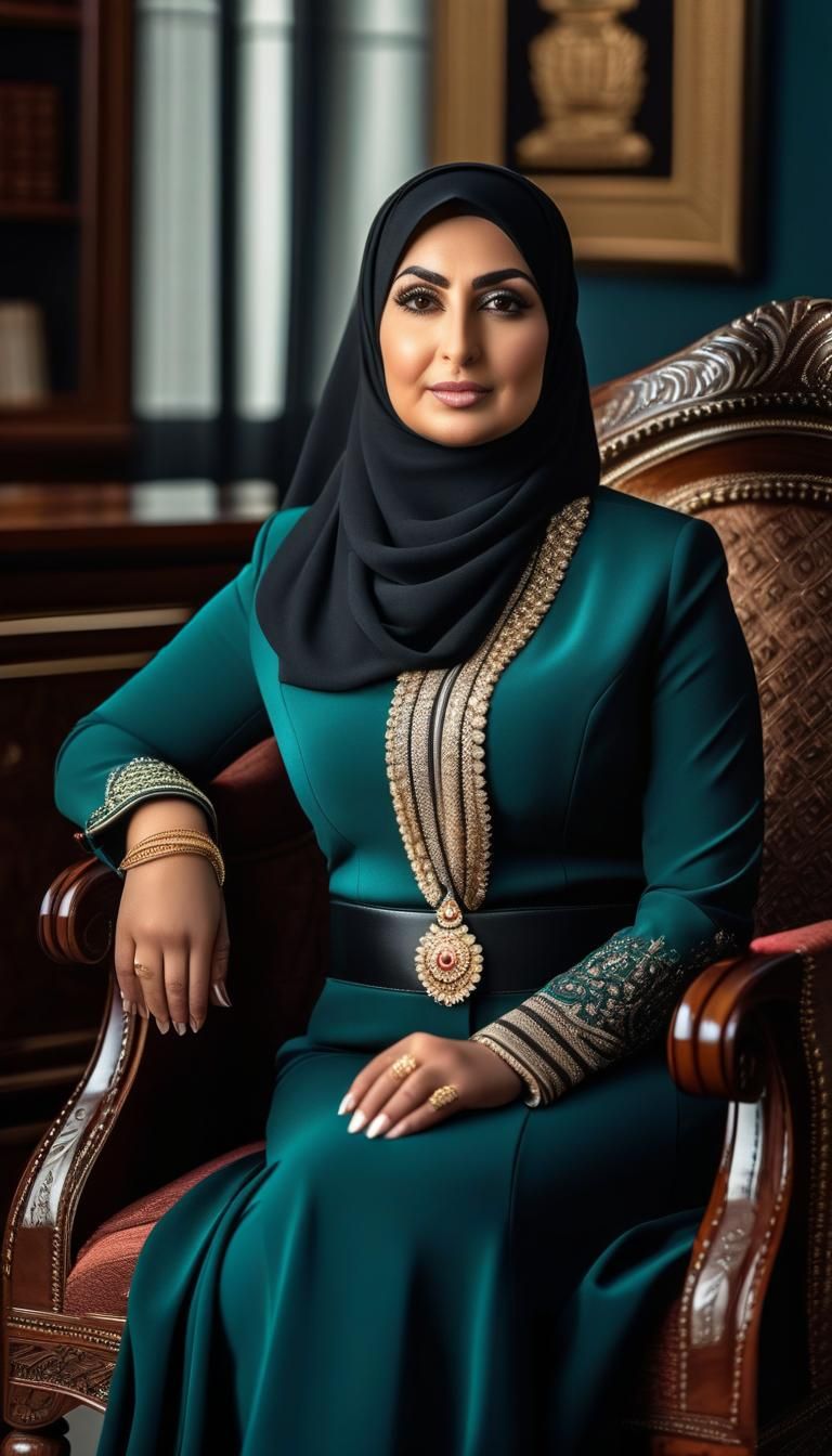 Middle Eastern Dictator in Formal Office Setting