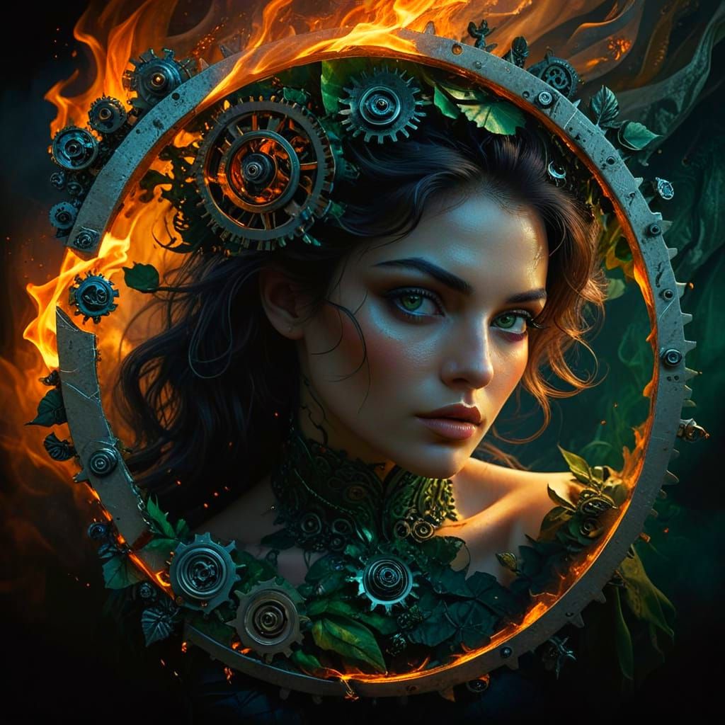 Ethereal Goddess Unveiled in Gothic Romanticism Style