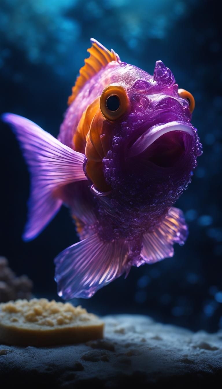 Jam Fish Sculpture in Peanut Butter Reef