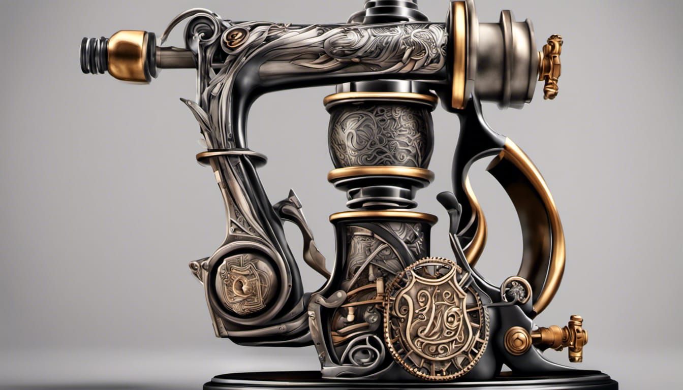 Tattoo Trophy with Intricate Machine Detail