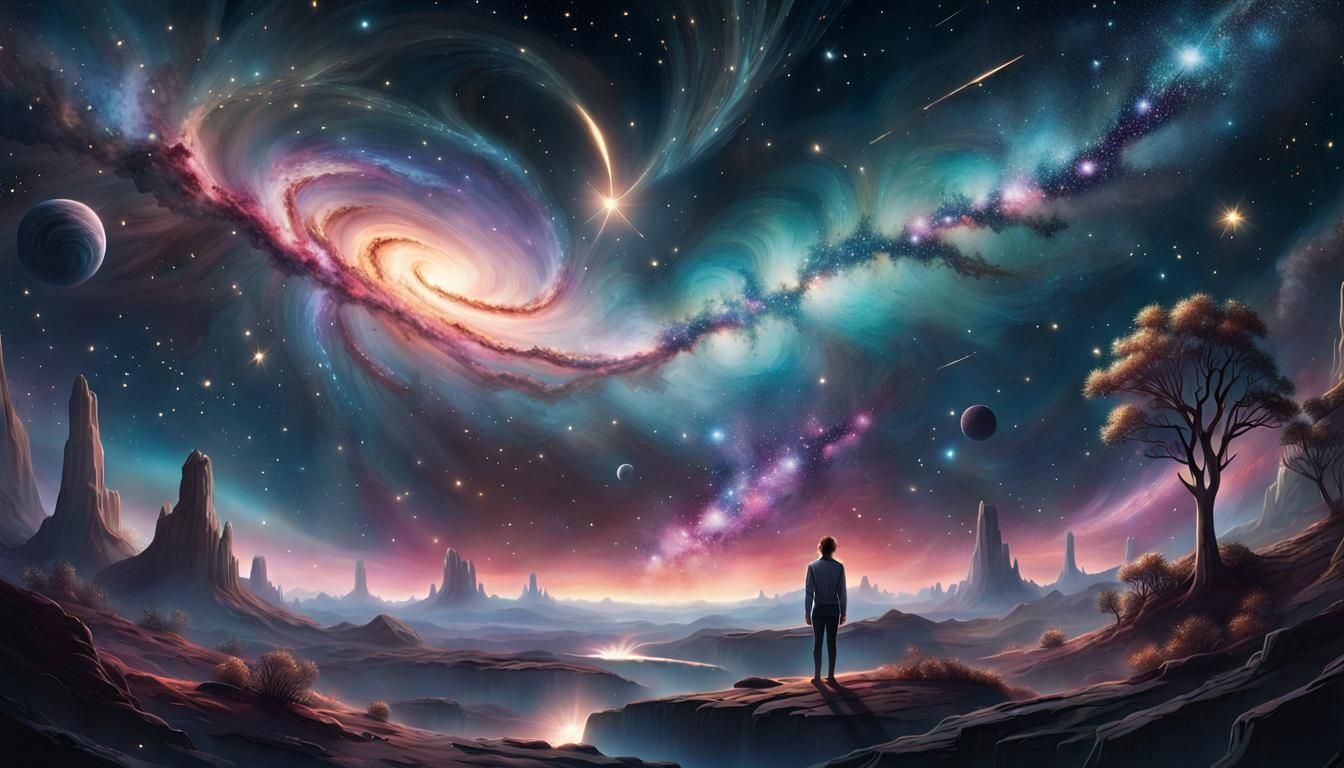 Expansive Night Skies with Twinkling Stars