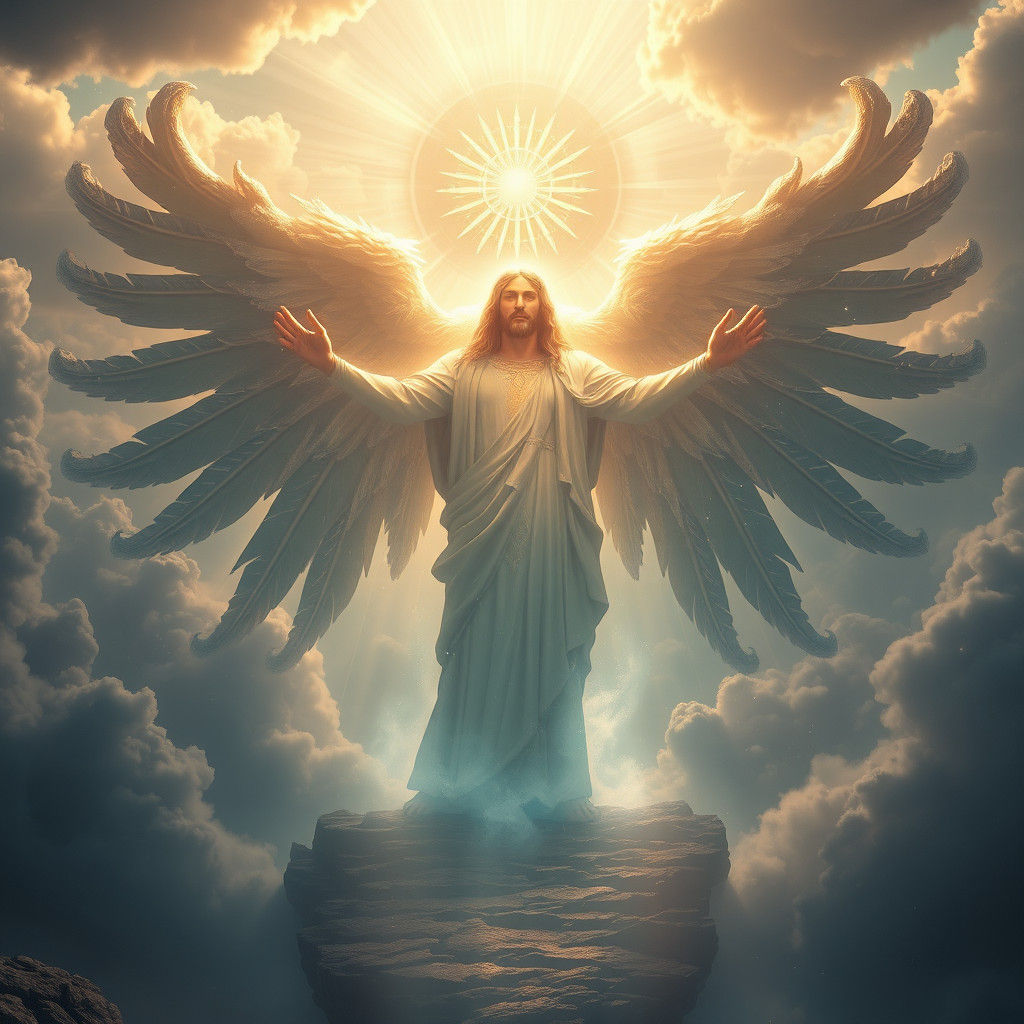 Trinity Embodied: A Divine Being in Ethereal Light