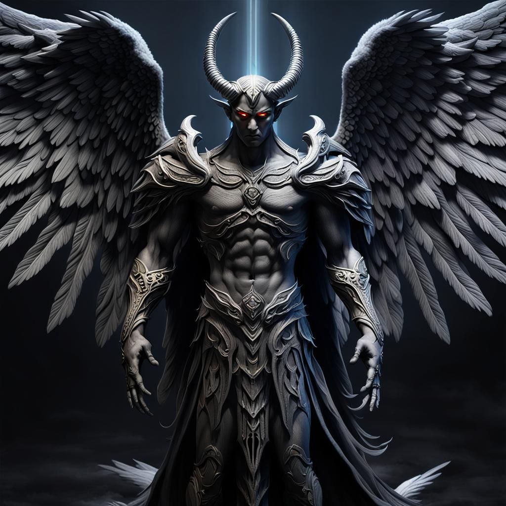 Angel and Demon Duality in Striking 3D Render