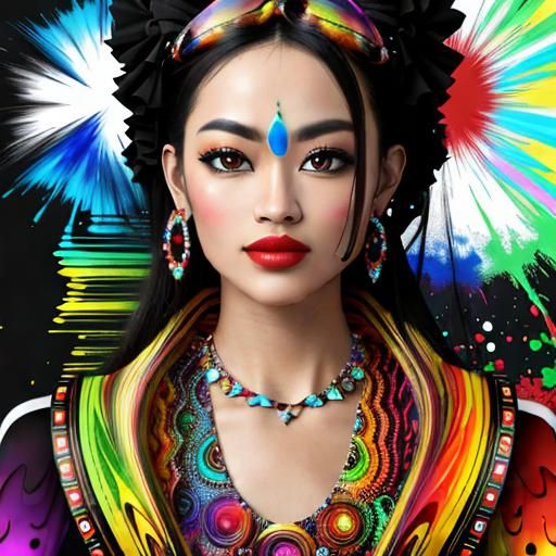 Fractal Kaleidoscope in Abstract Expressionist Style